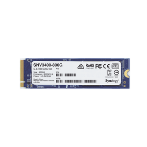 SSD 800GB NVMe M.2 2280, diseñada para Synology NAS con ranuras M.2 integradas