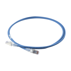 Patch Cord "Skinny" Cat6A Blindado S/FTP, 5ft, Diámetro Reducido 28 AWG, Color Azul