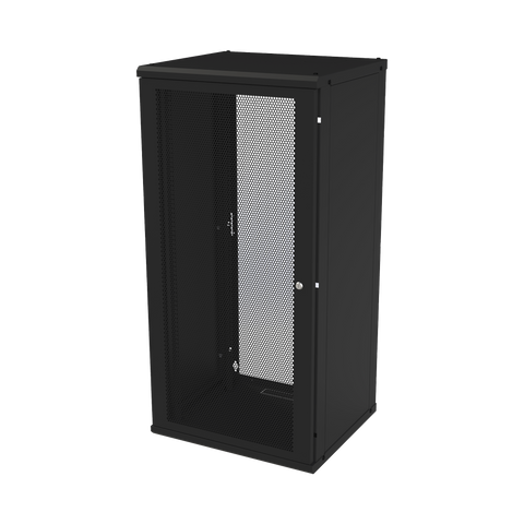 Gabinete de Pared Fijo, Puerta Perforada, Rack 19" de 24 UR.