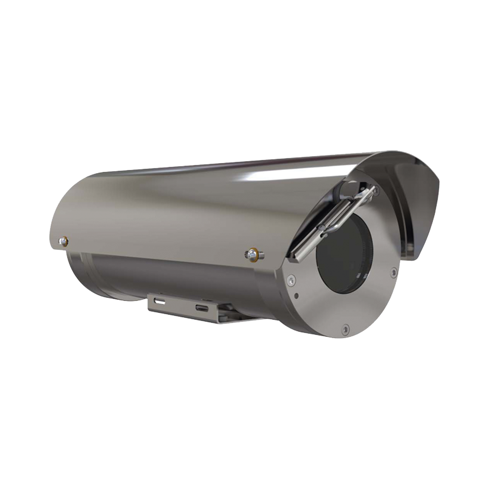 Camara IP Zoom con gabinete antiexplosion 2MP, 32X, IP68, WiseStream II / conexion de fibra optica monomodo