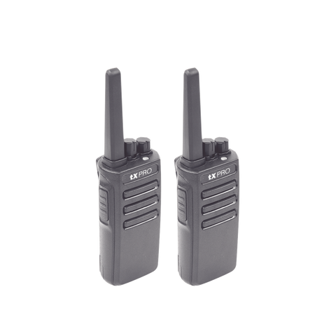 Paquete de 2 radios TX500 VHF (136-174 MHz), 5W de Potencia, Scrambler de Voz, Alta Cobertura