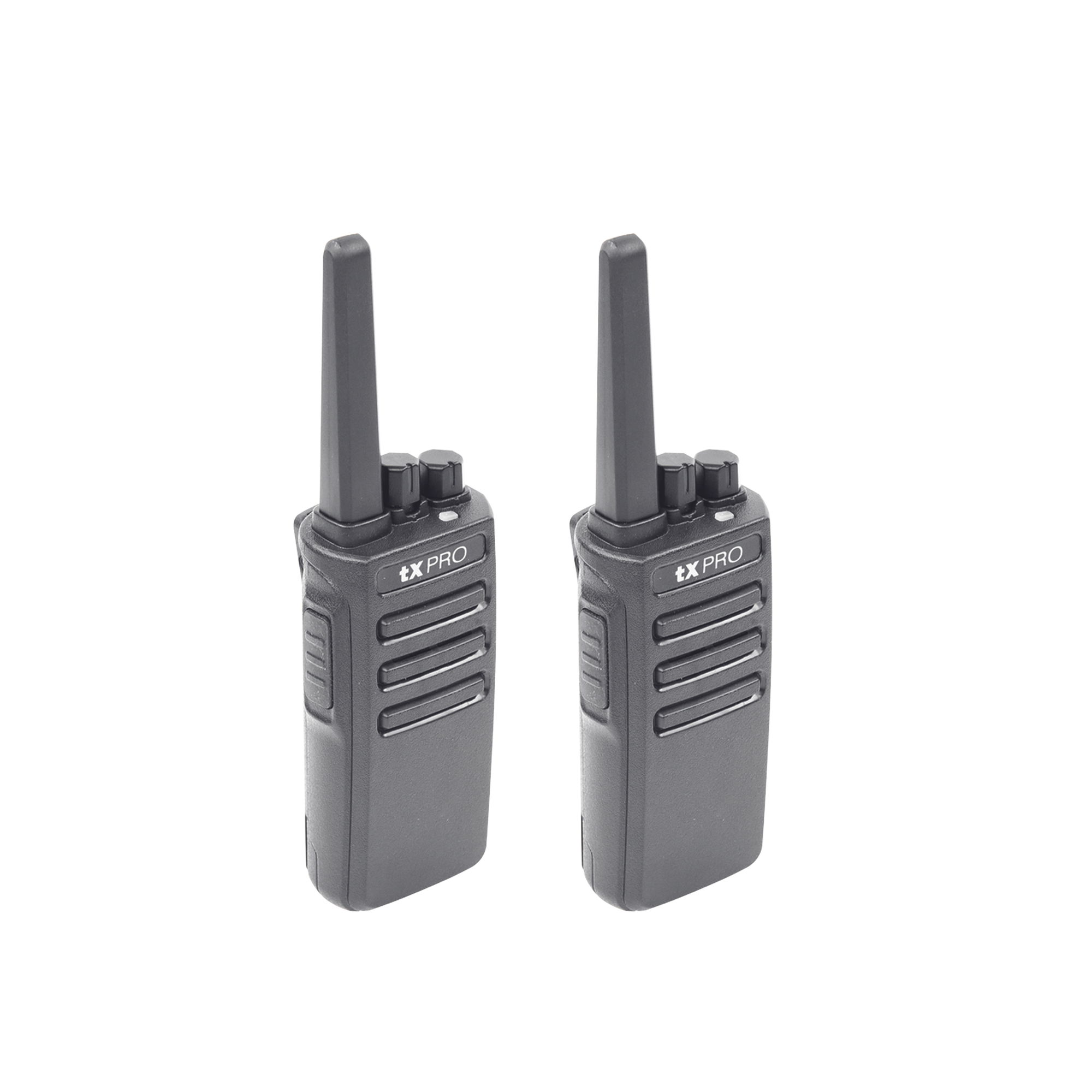 Paquete de 2 radios TX600 UHF (400-470 MHz), 5W de Potencia, Scrambler de Voz, Alta Cobertura