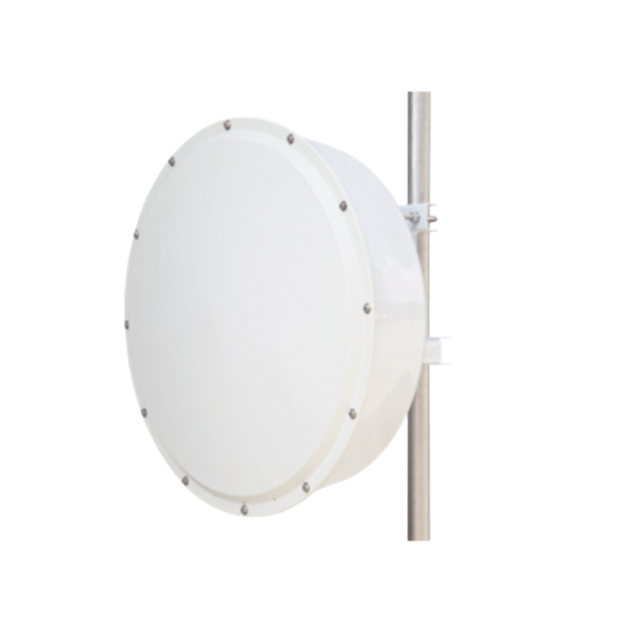Antena direccional de alta resistencia, Ganancia 30 dBi, (4.9 -6.5 GHz), Plato hondo para mayor inmunidad al ruido, Conectores N-Hembra, Montaje y radomo incluido