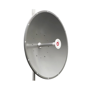 Antena direccional de 3 ft, 5.1 a 7.1 GHz, Ganancia 34 dBi, Conectores RP-SMA, Polarización doble, incluye montaje para torre o mástil