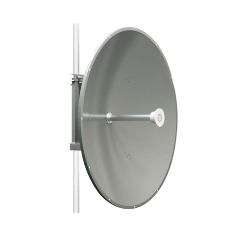 Antena direccional de 4 ft, 5.1 a 7.1 GHz, Ganancia 36 dBi, Conectores SMA, Polarización doble, incluye montaje para torre o mástil