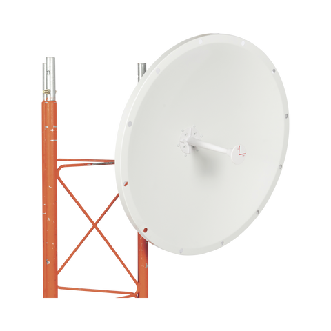 Antena Direccional, Frecuencia extendida de (4.8 - 6.5 GHz), ganancia 28 dBi, dimensiones (2 ft), slant de (45° y 90°), incluye jumpers con conector N-Macho y montaje