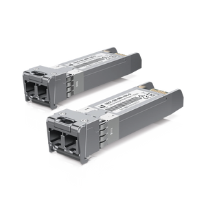 UFiber Módulo SFP+ 10G, transceptor MiniGibic MultiModo 10 Gbps, distancia 300m, conectores LC, paquete de 2 piezas