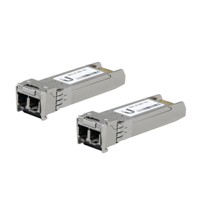 UFiber Módulo SFP+ 10G, transceptor MiniGibic MultiModo 10 Gbps, distancia 300m, conectores LC, paquete de 2 piezas