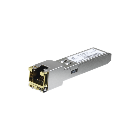 UFiber Módulo Ethernet RJ45 a SFP+ 1/10 Gbps, distancia hasta 100 m (1 Gbps) o 30 m (10 Gbps)