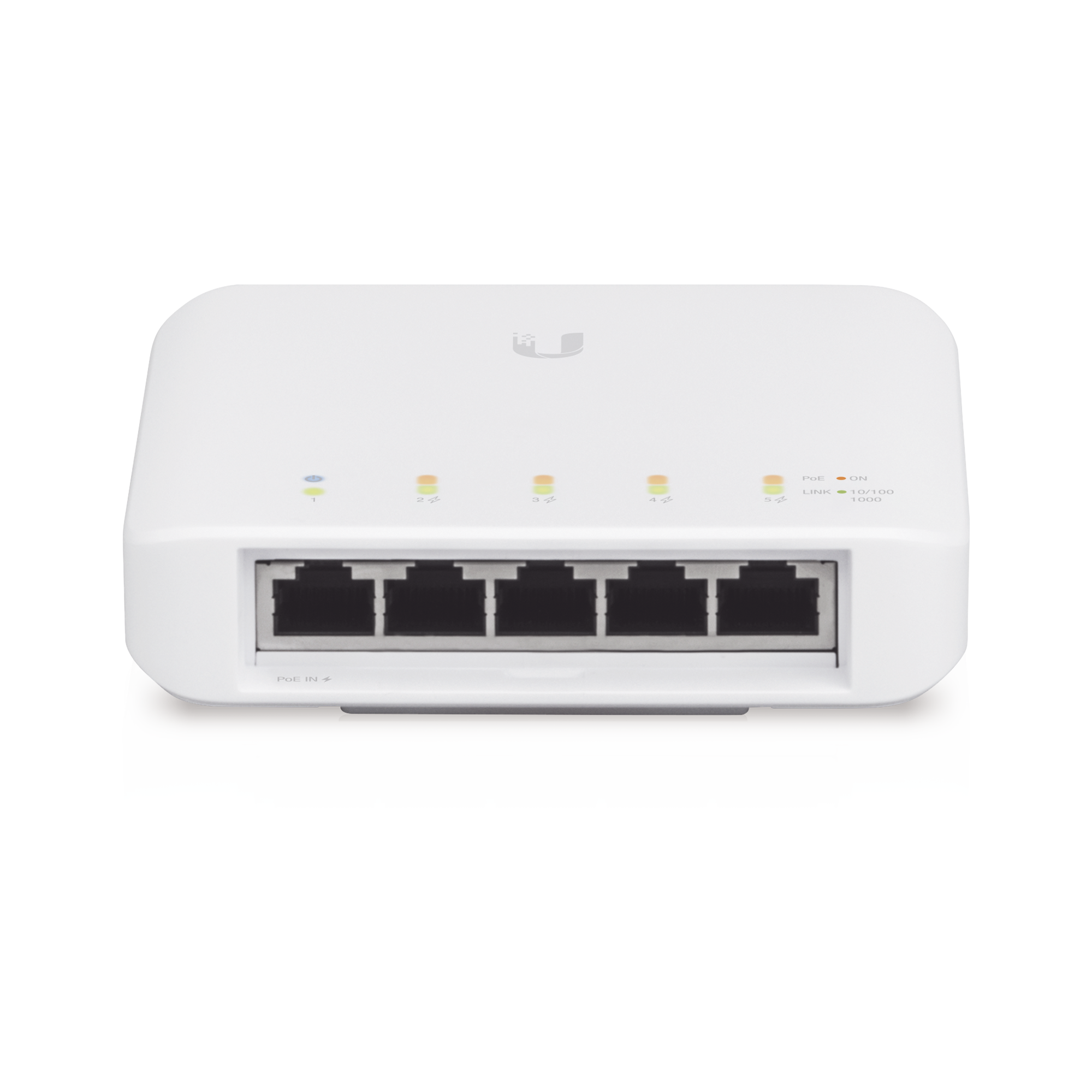 Switch UniFi FLEX para exterior IP55 de 5 puertos (1 x PoE de entrada 802.3af/at/bt y 4 PoE salida 802.3af)