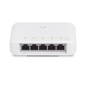 Switch UniFi FLEX para exterior IP55 de 5 puertos (1 x PoE de entrada 802.3af/at/bt y 4 PoE salida 802.3af)