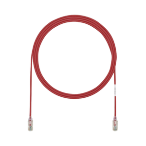 Cable de Parcheo TX6, UTP Cat6, Diámetro Reducido (28AWG), Color Rojo, 1ft