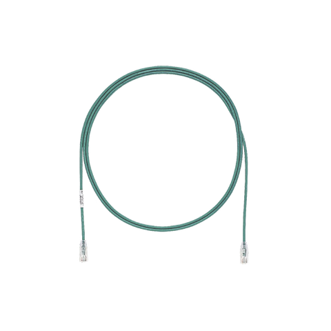 Cable de Parcheo TX6, UTP Cat6, Diámetro Reducido (28AWG), Color Verde, 20ft