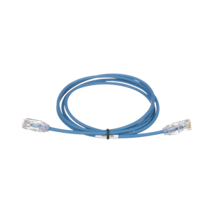 Cable de Parcheo TX6, UTP Cat6, Diámetro Reducido (28AWG), Color Azul, 2ft