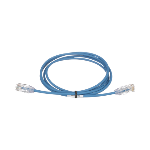 Cable de Parcheo TX6, UTP Cat6, Diámetro Reducido (28AWG), Color Azul, 2ft