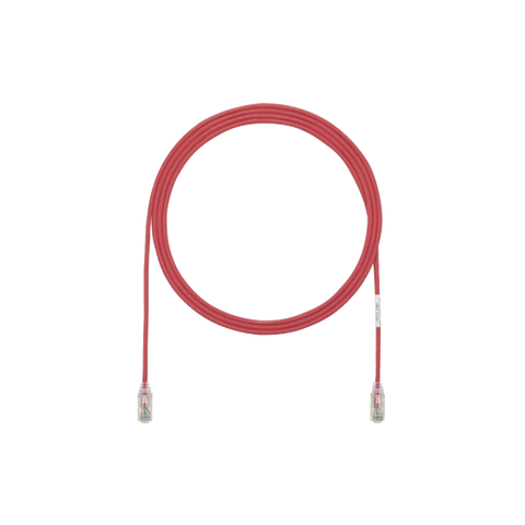 Cable de Parcheo TX6, UTP Cat6, Diámetro Reducido (28AWG), Color Rojo, 5ft