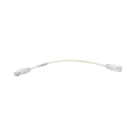 Cable de Parcheo TX6, UTP Cat6, Diámetro Reducido (28AWG), Color Blanco, 8in (20.2cm)