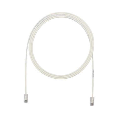 Cable de Parcheo UTP Cat6A, CM/LSZH, Diámetro Reducido (28AWG), Color Blanco Mate, 10ft