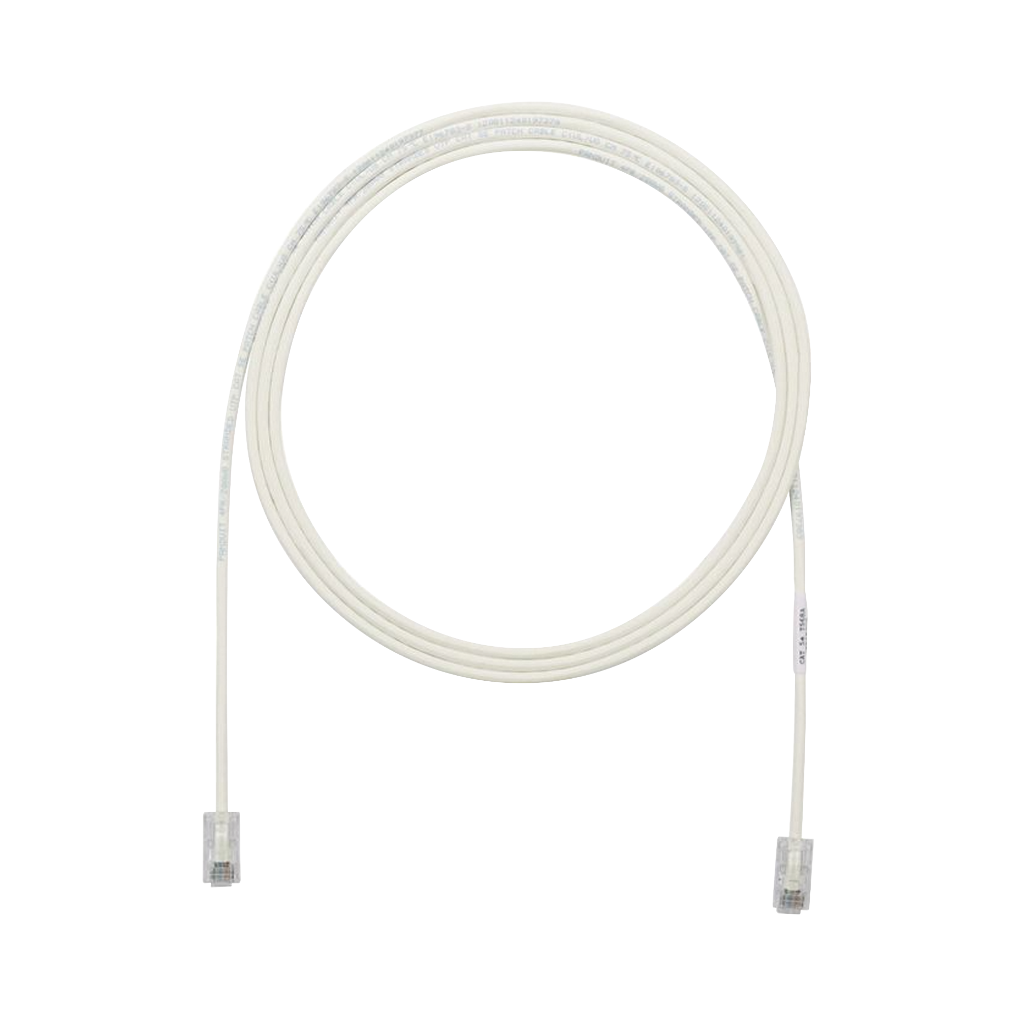 Cable de Parcheo UTP Cat6A, CM/LSZH, Diámetro Reducido (28AWG), Color Blanco Mate, 20ft