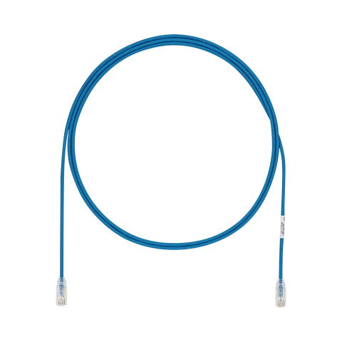 Cable de Parcheo UTP Cat6A, CM/LSZH, Diámetro Reducido (28AWG), Color Azul, 8ft