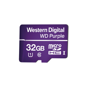 Memoria microSD de 32GB PURPLE, Especializada Para Videovigilancia, 10 VECES MAYOR DURACIÓN, 3 AÑOS DE GARANTIA