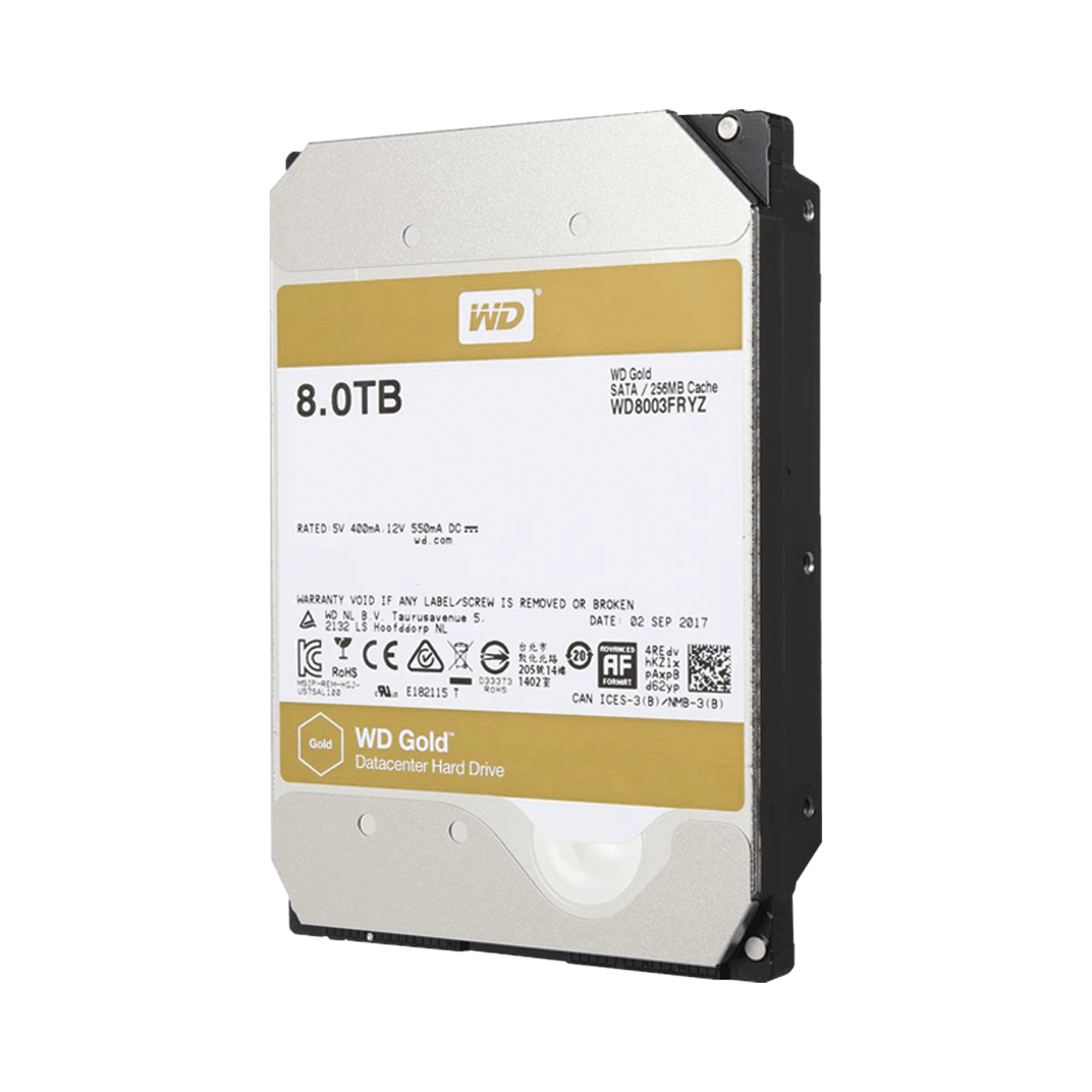 Disco Duro Gold de 8TB / Clase Enterprise / 5 AÑOS DE GARANTÍA