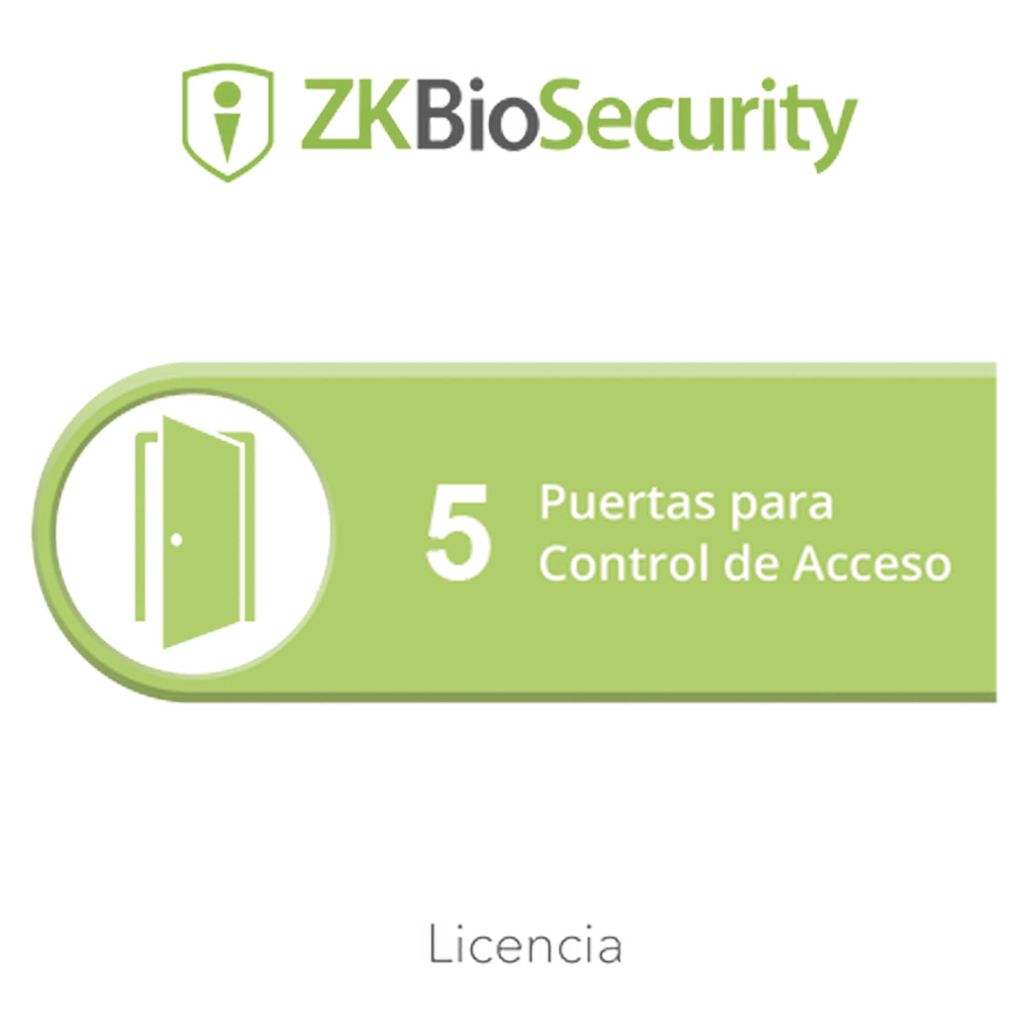 Licencia para ZKBiosecurity permite gestionar hasta 5 puertas para control de acceso