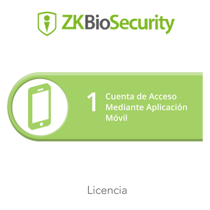 Licencia para ZKBiosecurity para 1 cuenta de acceso mediante aplicación móvil