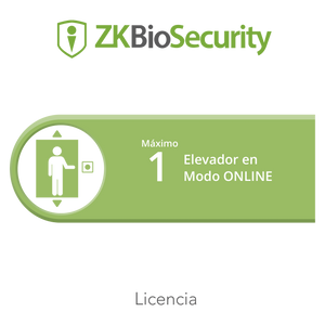 Licencia para ZKBiosecurity para control de 1 cabina de elevador en modo ONLINE [Recomendado] (Se pueden acumular hasta 10 licencias de este modelo).