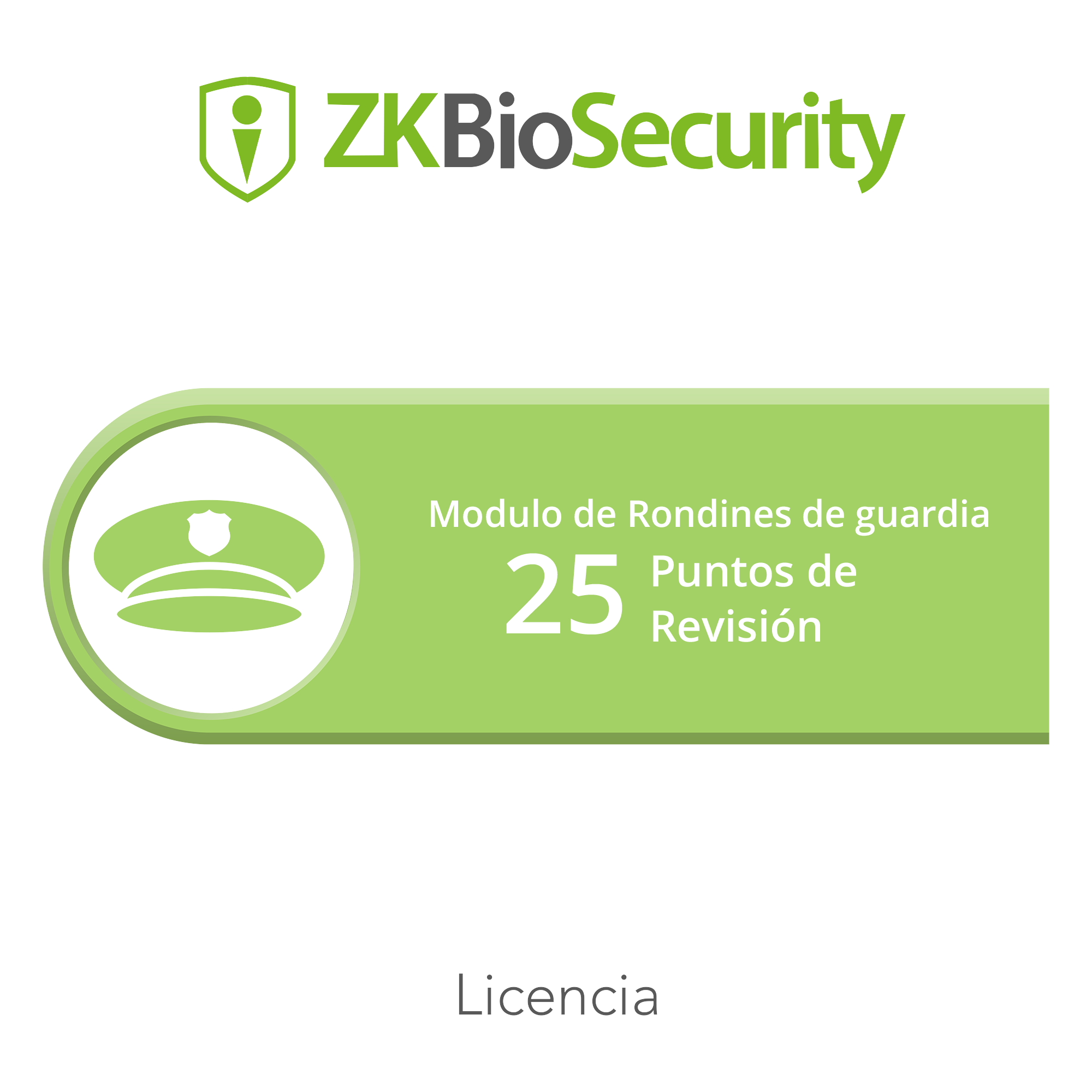 Licencia para ZKBiosecurity para modulo de rondines de guardia hasta 25 puntos de revision