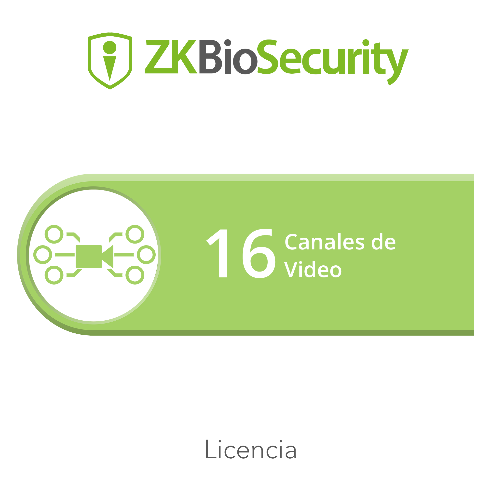 Licencia para ZKBiosecurity para modulo de video hasta 16 canales de video