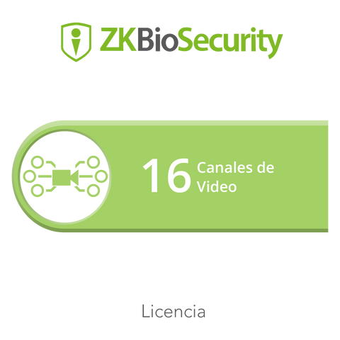 Licencia para ZKBiosecurity para modulo de video hasta 16 canales de video