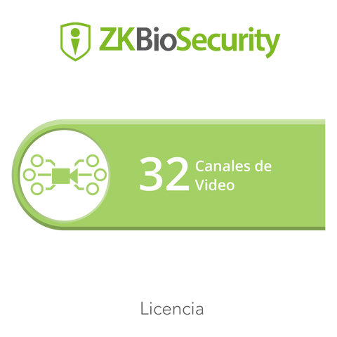 Licencia para ZKBiosecurity para modulo de video hasta 32 canales de video