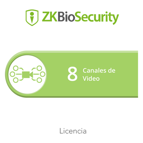 Licencia para ZKBiosecurity para modulo de video hasta 8 canales de video