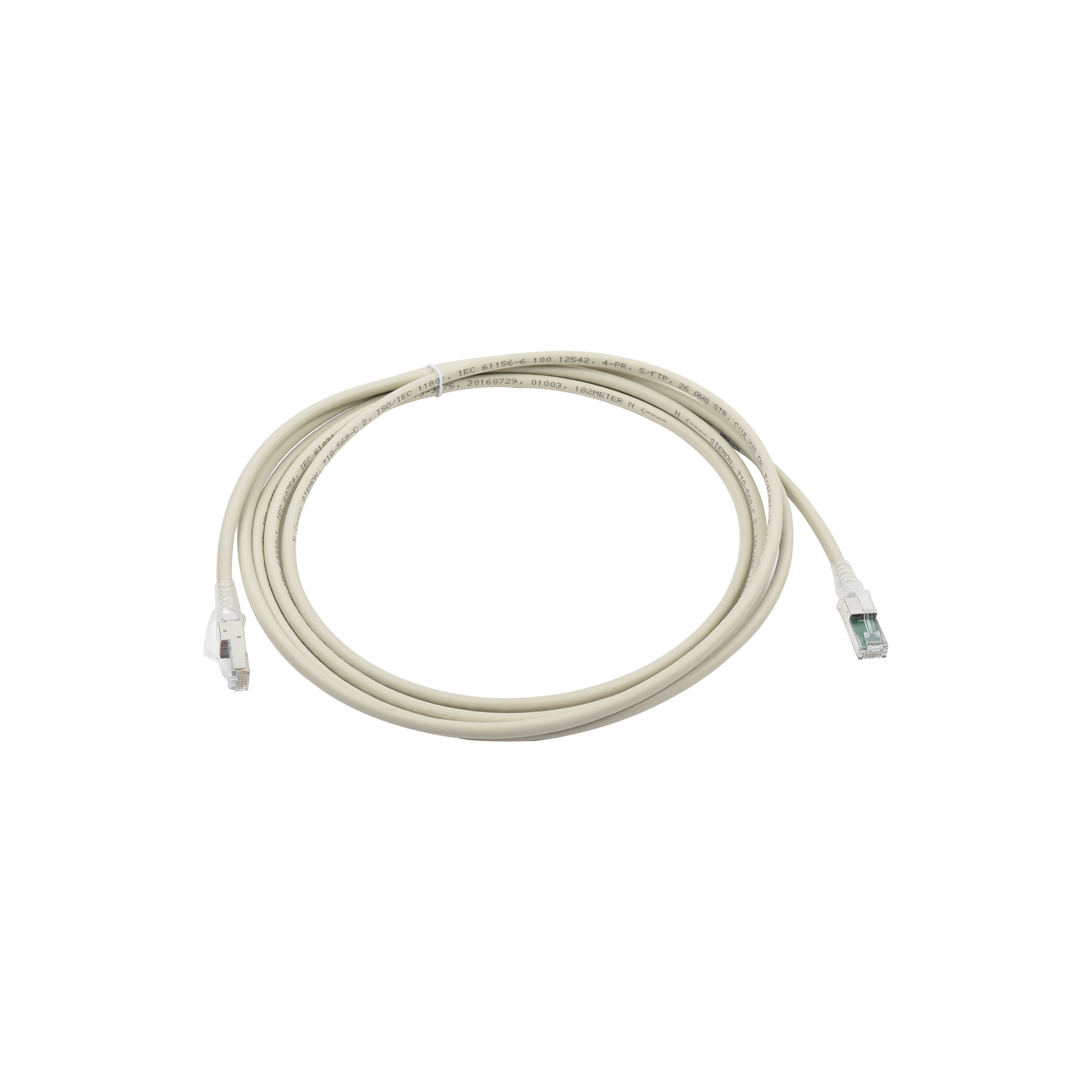 Patch Cord Z-MAX Cat6A S/FTP, CM/LS0H, 20ft, Color Gris, Versión Bulk (Sin Empaque Individual)